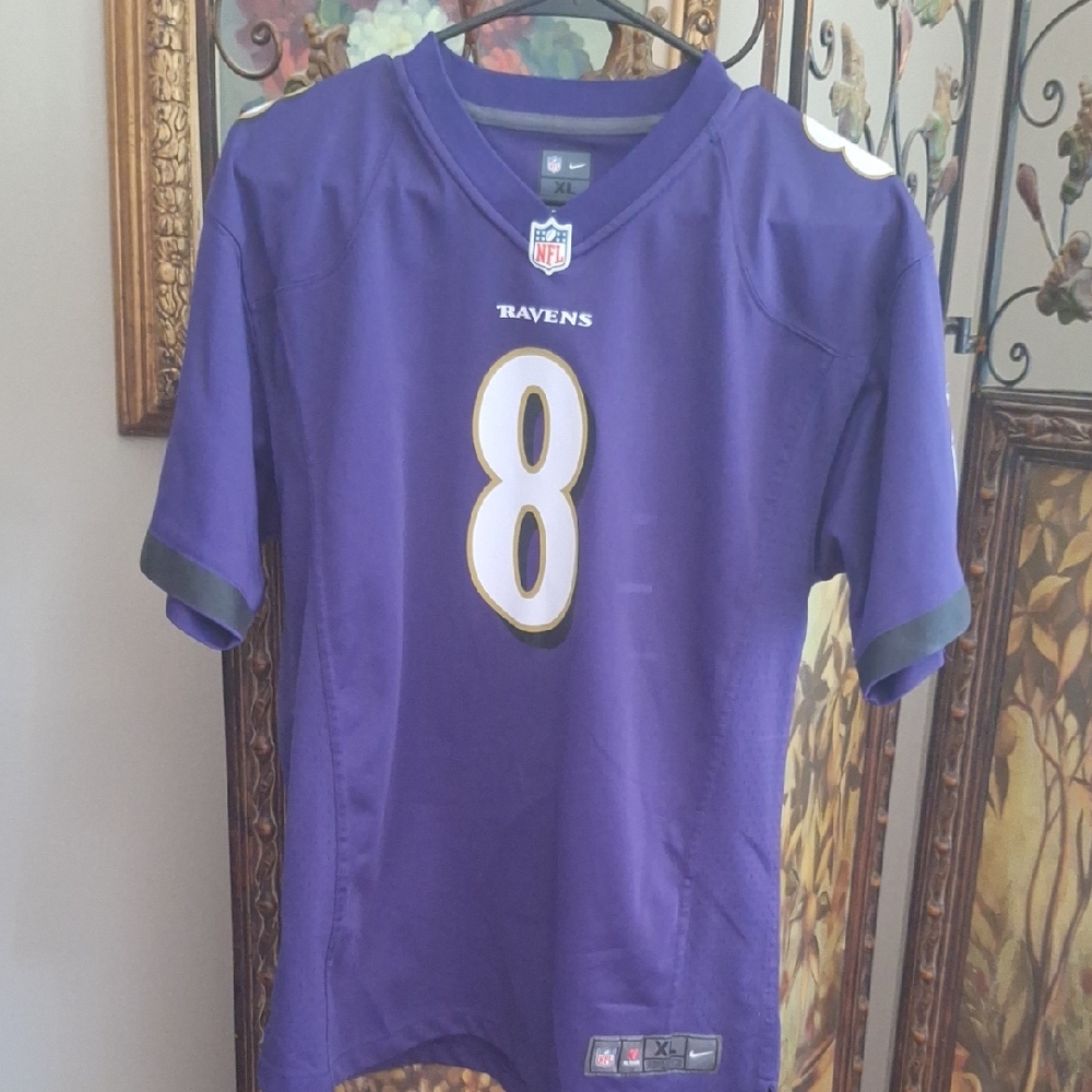 NFL Baltimore Ravens Purple #8 Youth Football Jersey